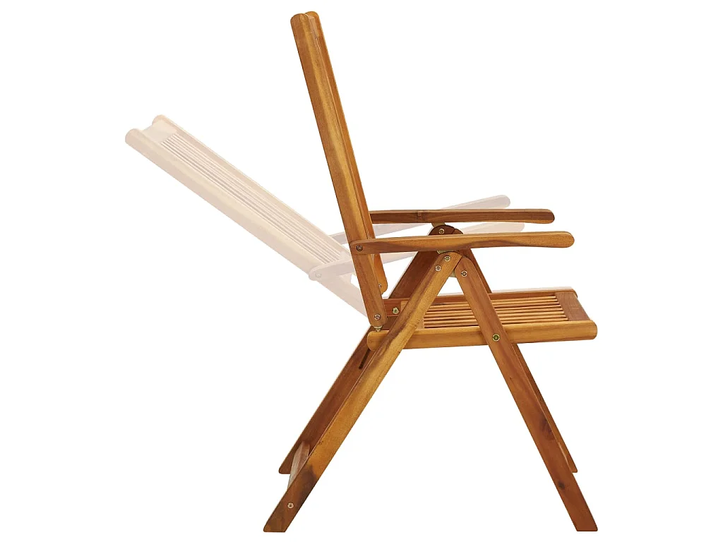 Tuinstoelen verstelbaar 3 st massief acaciahout NL25124