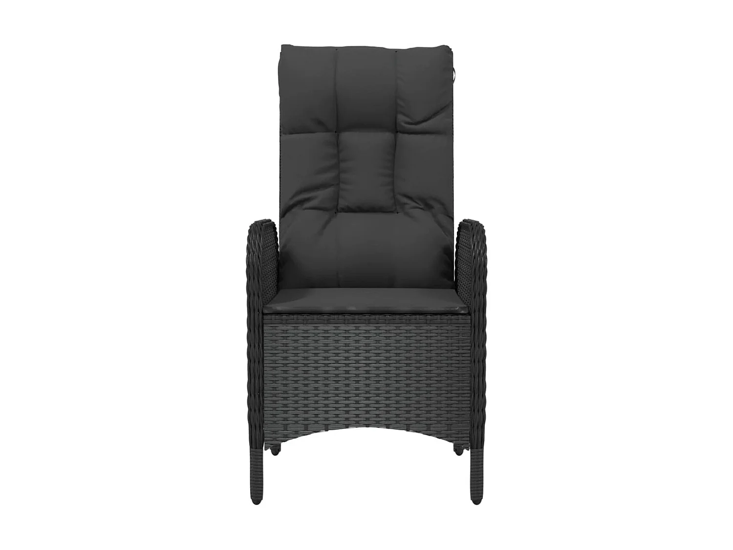 Chaises d'extérieur 2 pcs Résine tressée Noir SEF30951