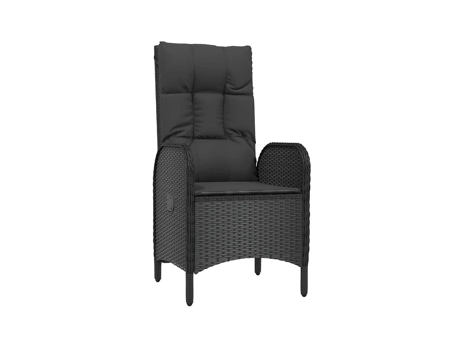 Chaises d'extérieur 2 pcs Résine tressée Noir SEF30951