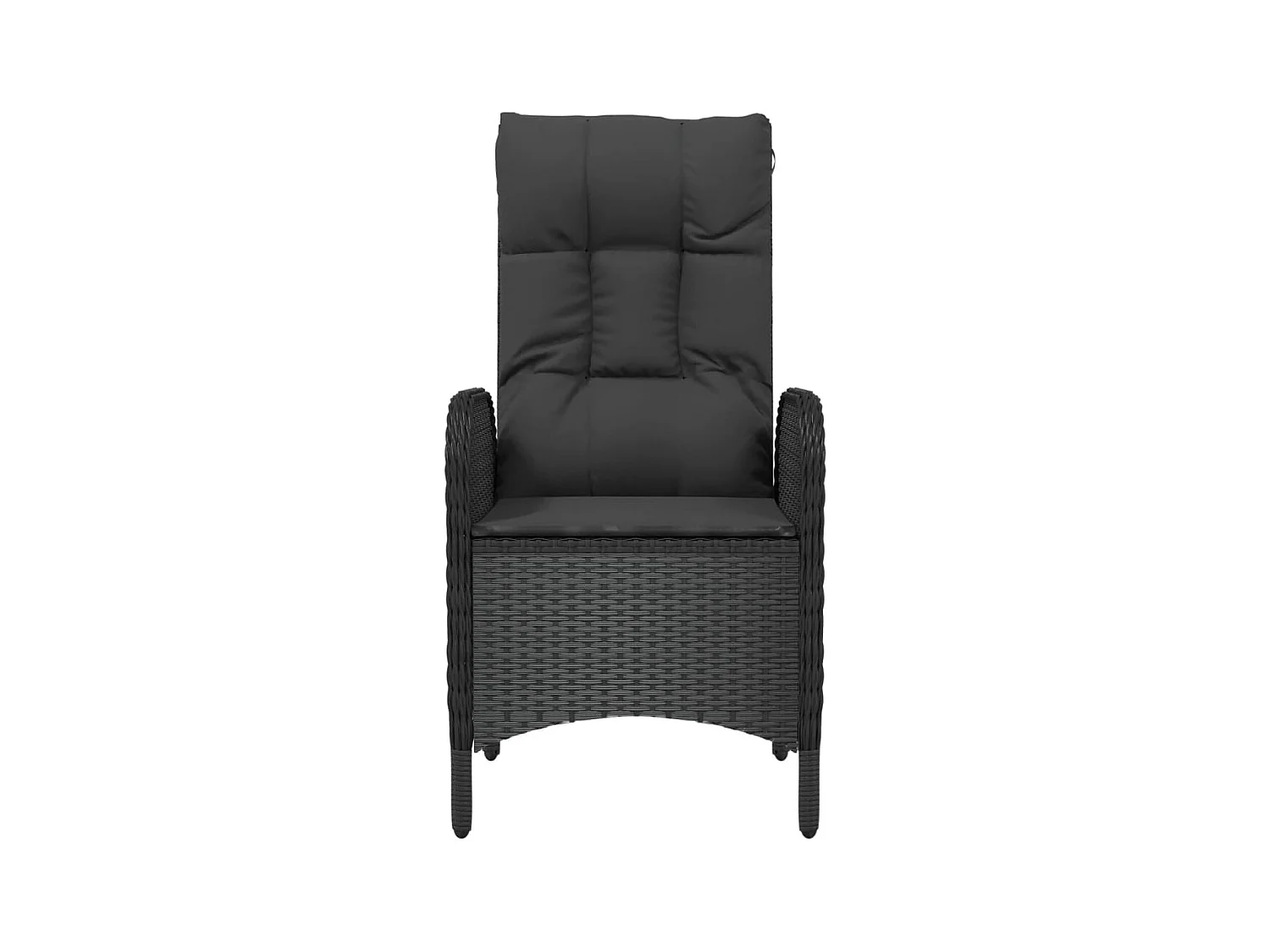 Chaises d'extérieur 2 pcs Résine tressée Noir SEF30951