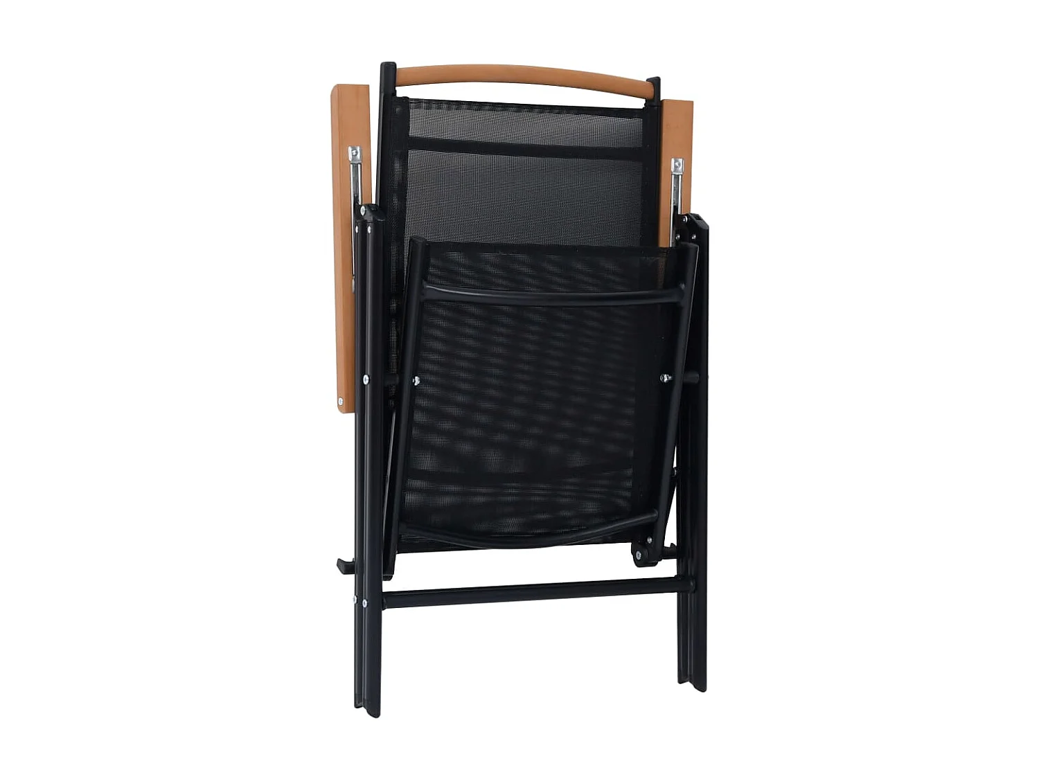 Chaises de jardin pliables 2 pcs aluminium et textilène noir SEF26737