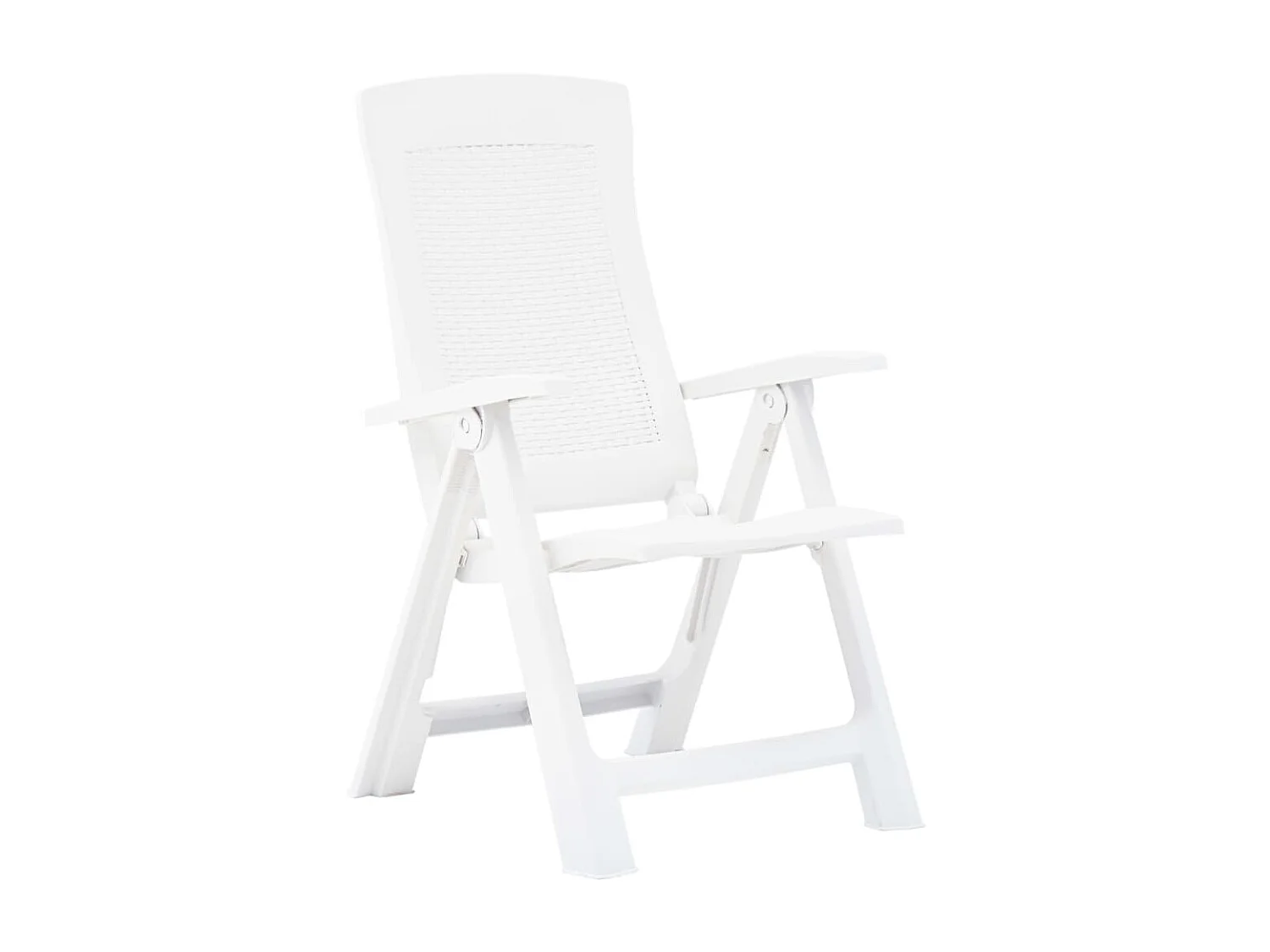 Chaises inclinables de jardin 2 pcs Plastique Blanc SEF17646