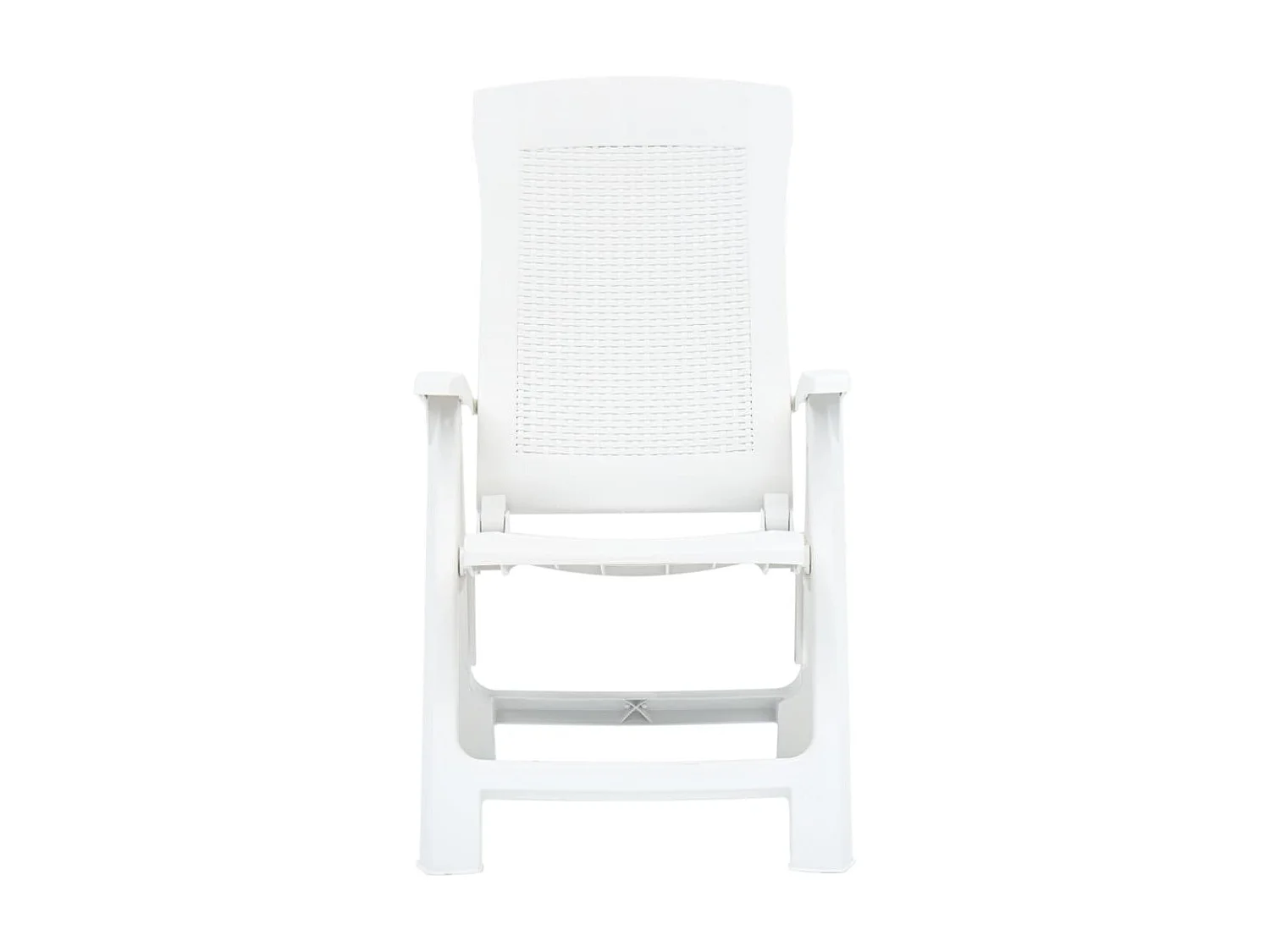 Chaises inclinables de jardin 2 pcs Plastique Blanc SEF17646