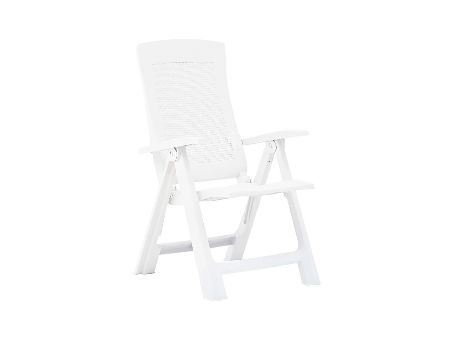 Chaises inclinables de jardin 2 pcs Plastique Blanc SEF17646