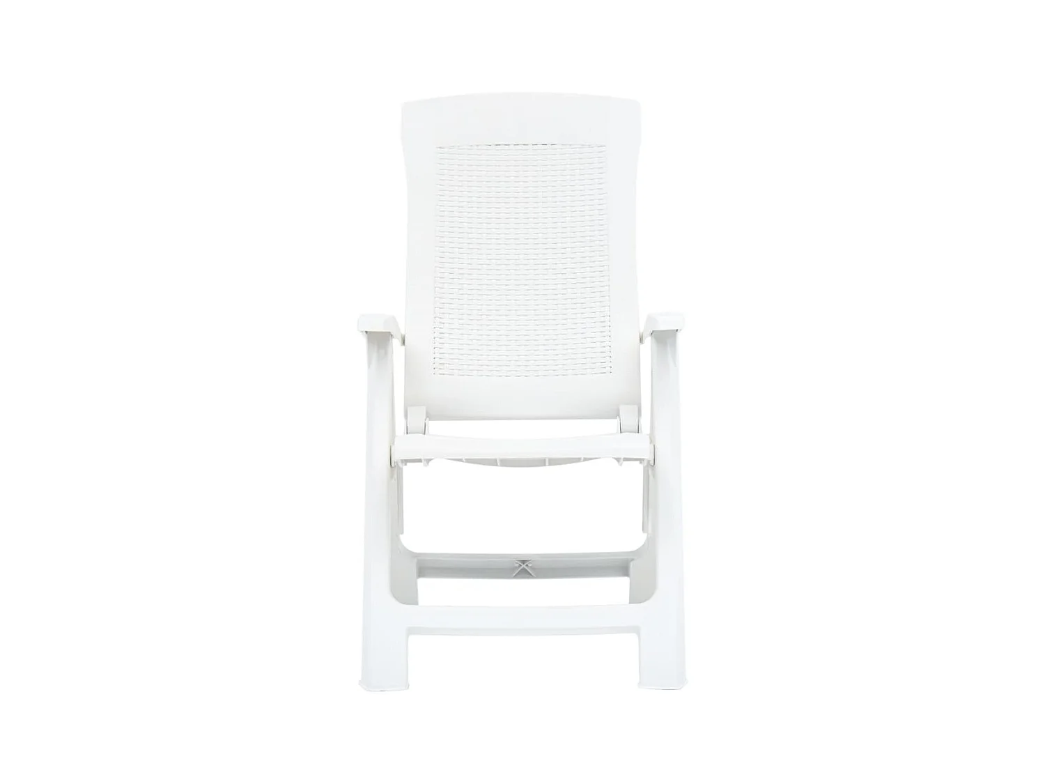 Chaises inclinables de jardin 2 pcs Plastique Blanc SEF17646