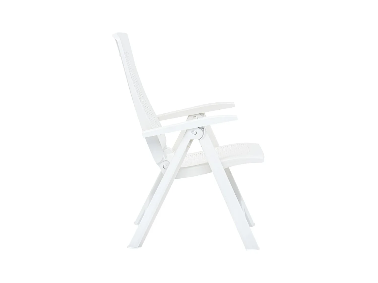 Chaises inclinables de jardin 2 pcs Plastique Blanc SEF17646