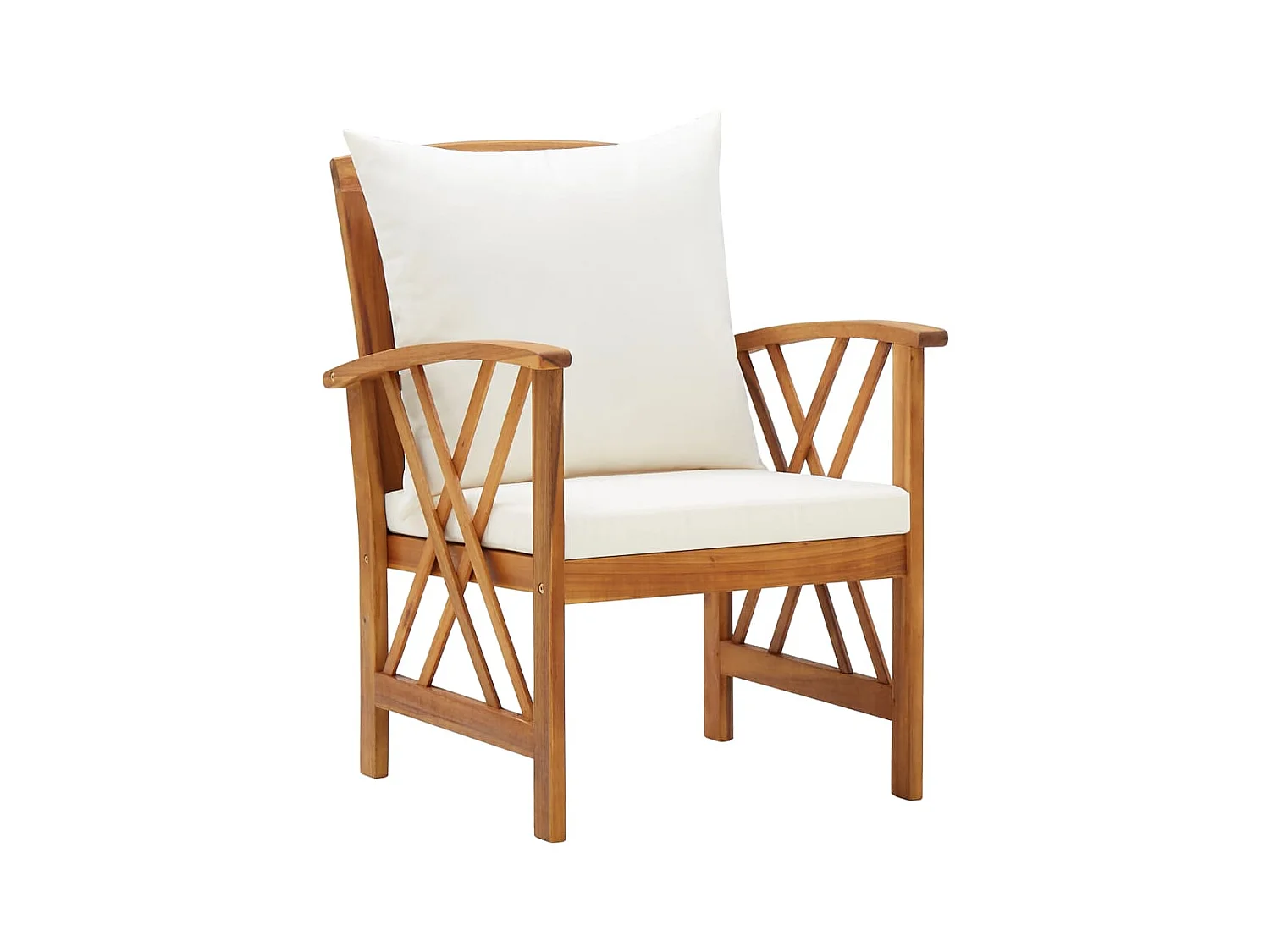 Chaises de jardin avec coussins 2 pcs Bois d'acacia massif SEF19261