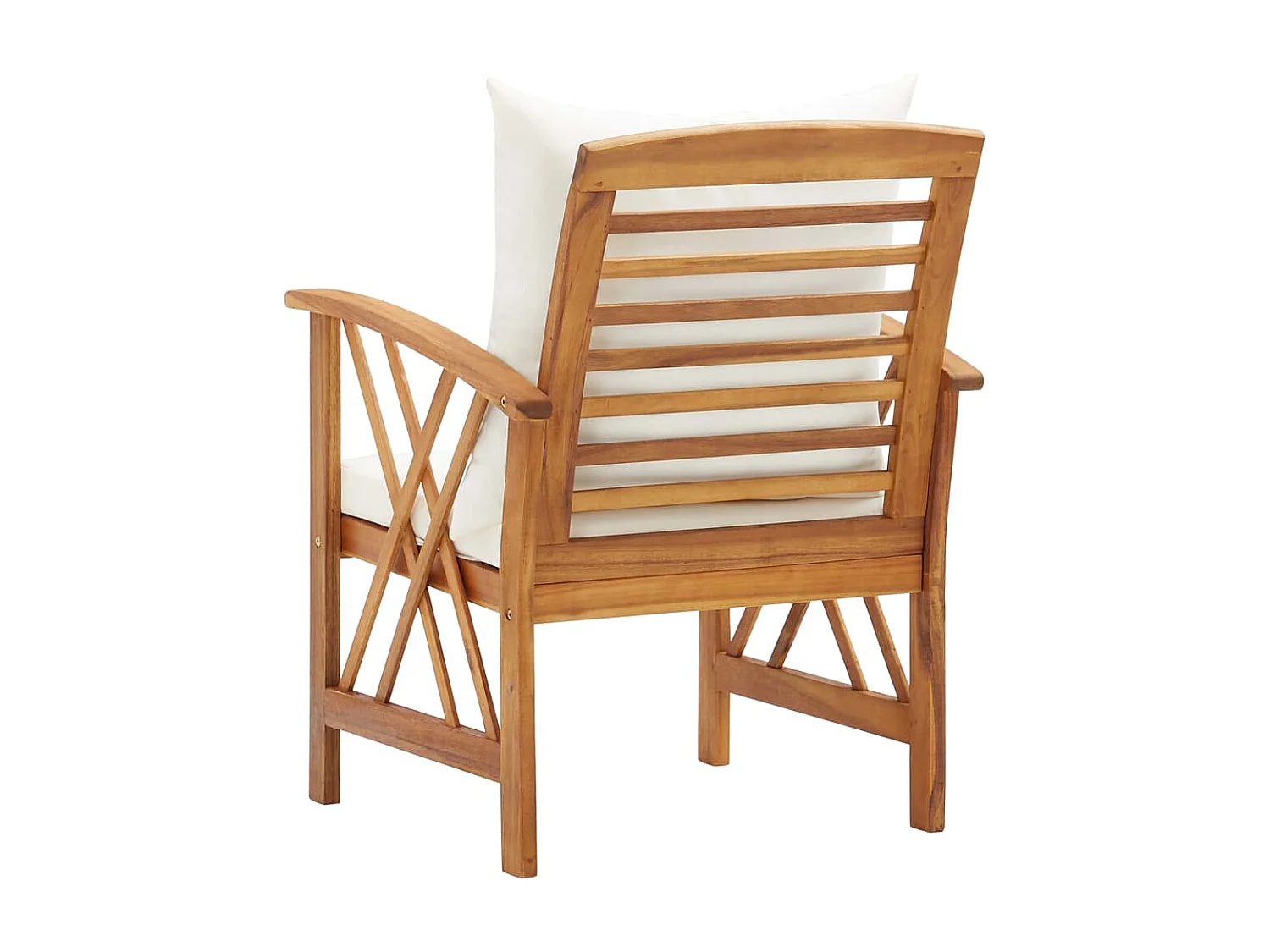 Chaises de jardin avec coussins 2 pcs Bois d'acacia massif SEF19261