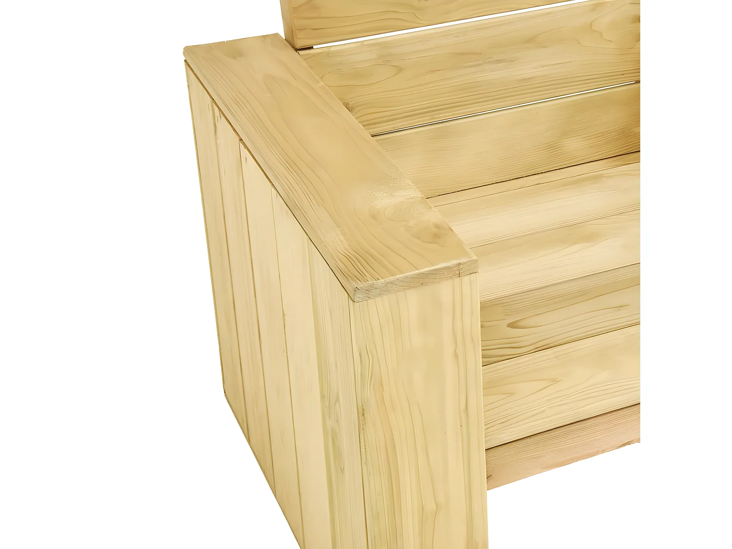 Silla de jardín de madera de pino impregnada 89x76x76 cm ES54383