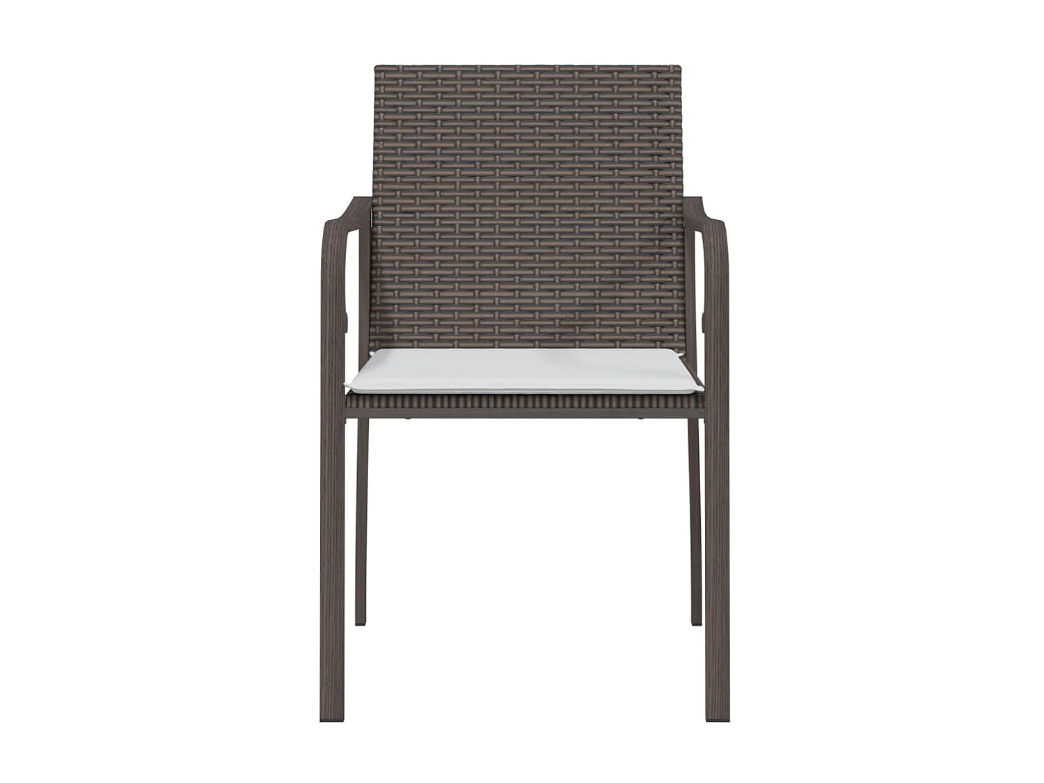 Sillas jardín y cojines 6 uds ratán sintético marrón 56x59x84cm ES26028