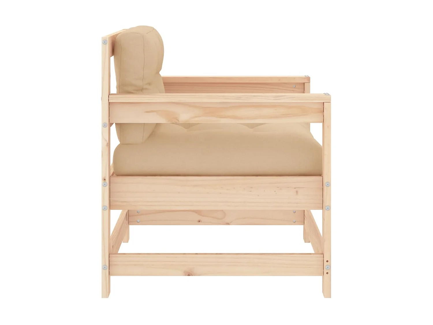 lot de 2 Chaises de jardin avec coussins bois de pin massif PWRS40558