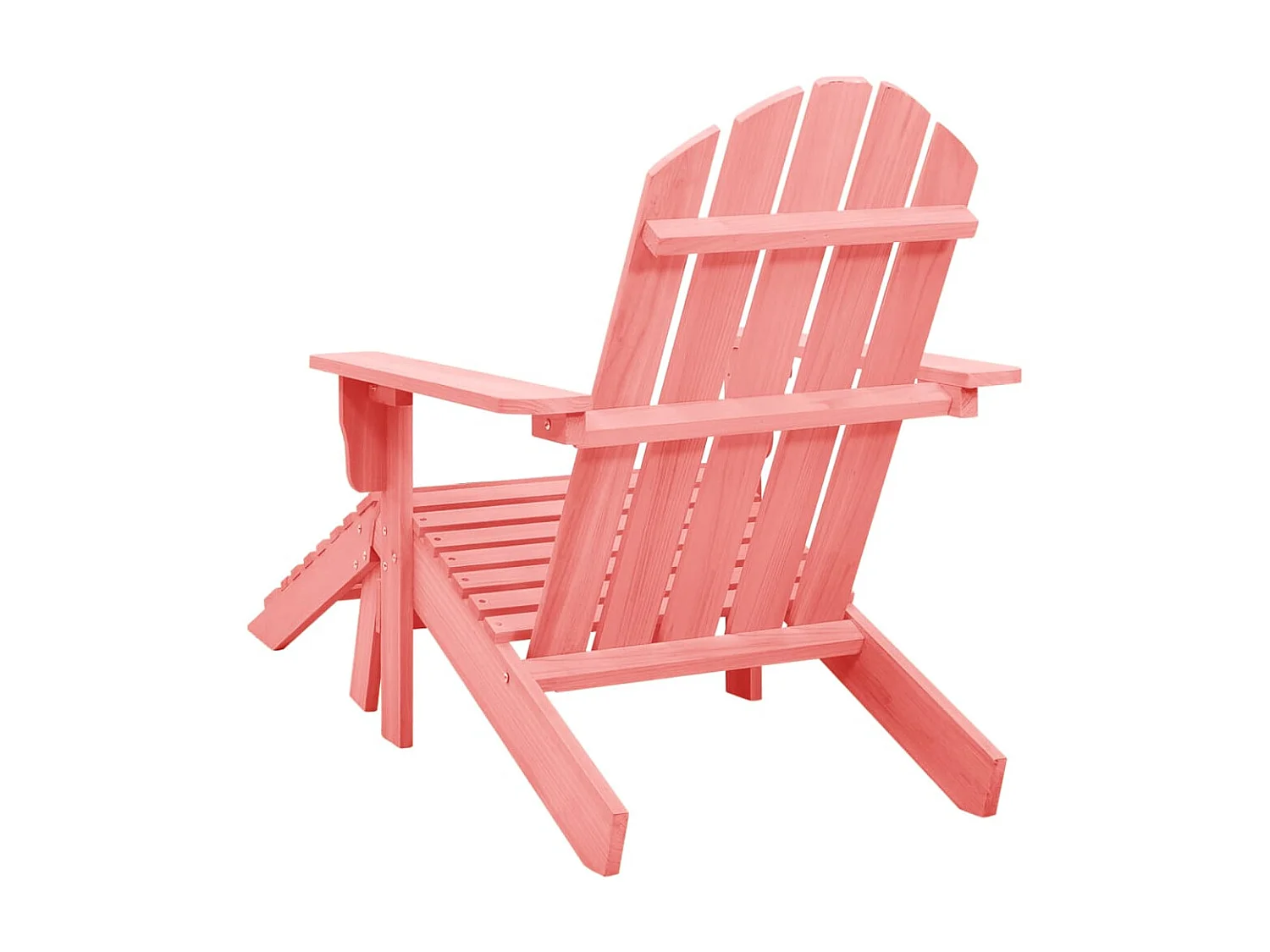 Chaise de jardin Adirondack avec pouf Bois de sapin solide Rose SEF82139