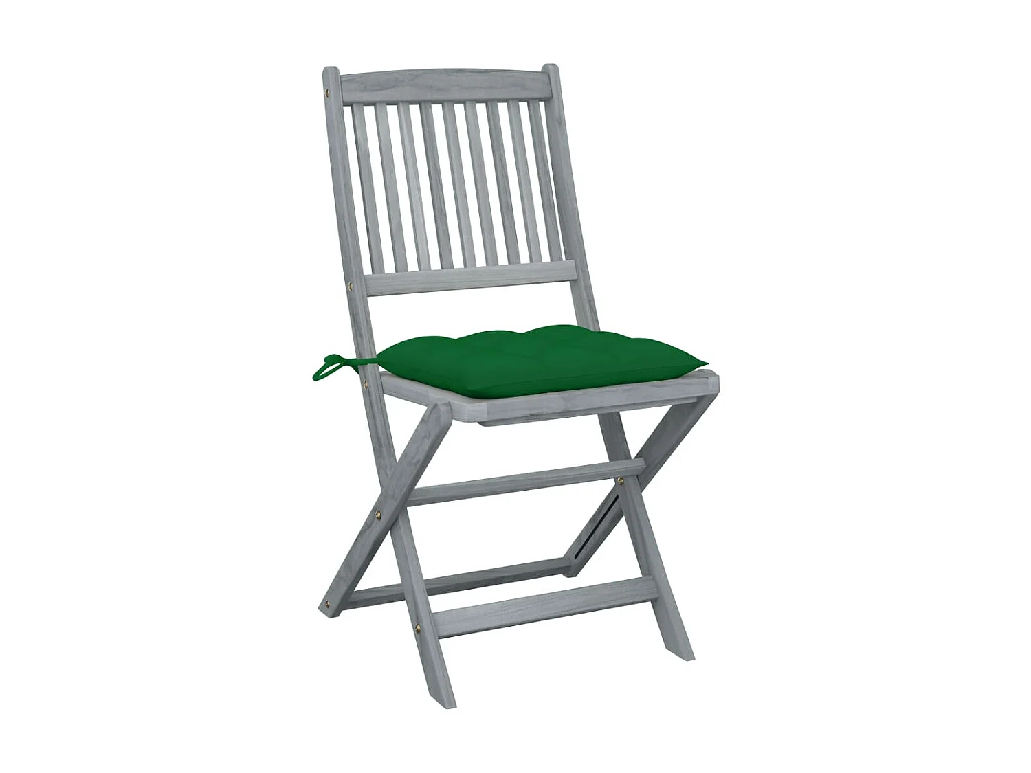 Chaises pliables d'extérieur 2 pcs avec coussins Bois d'acacia SEF57124