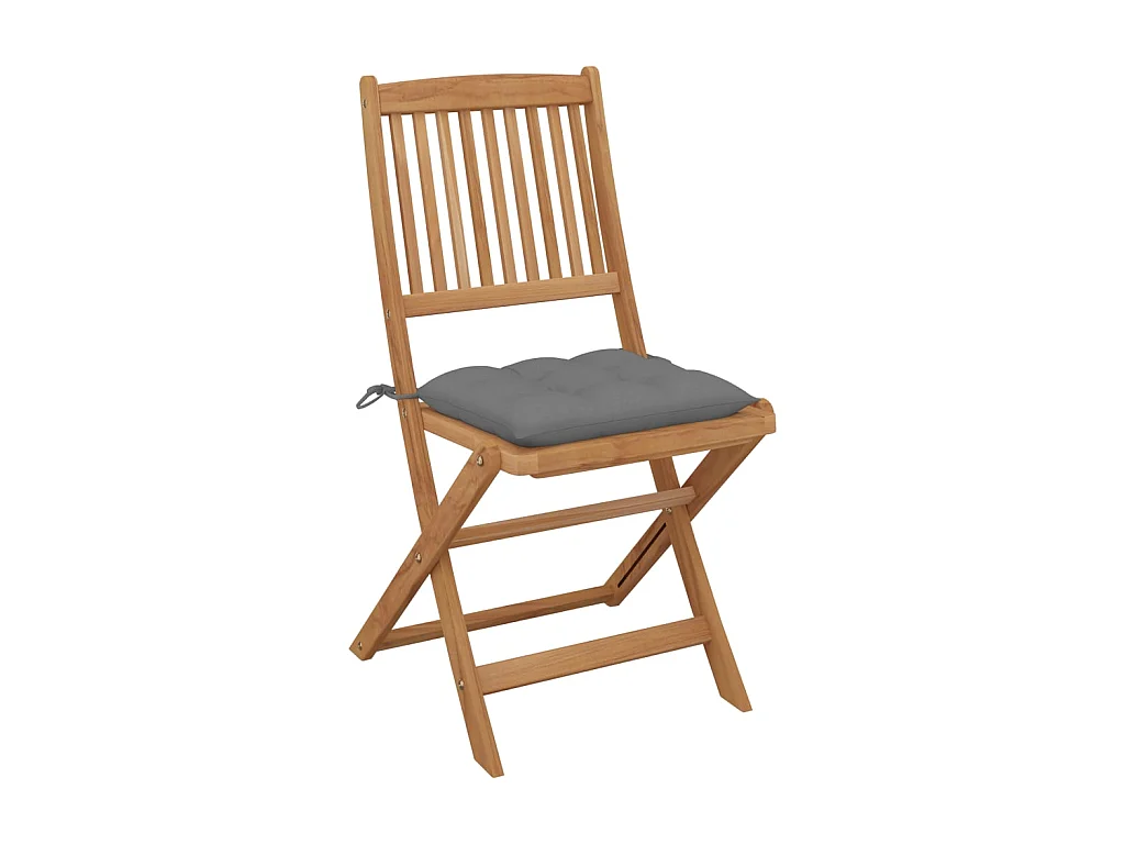 Klappbare Gartenstühle 2 Stk.| Outdoor-Stuhl mit Kissen Massivholz Akazie -gkd480109