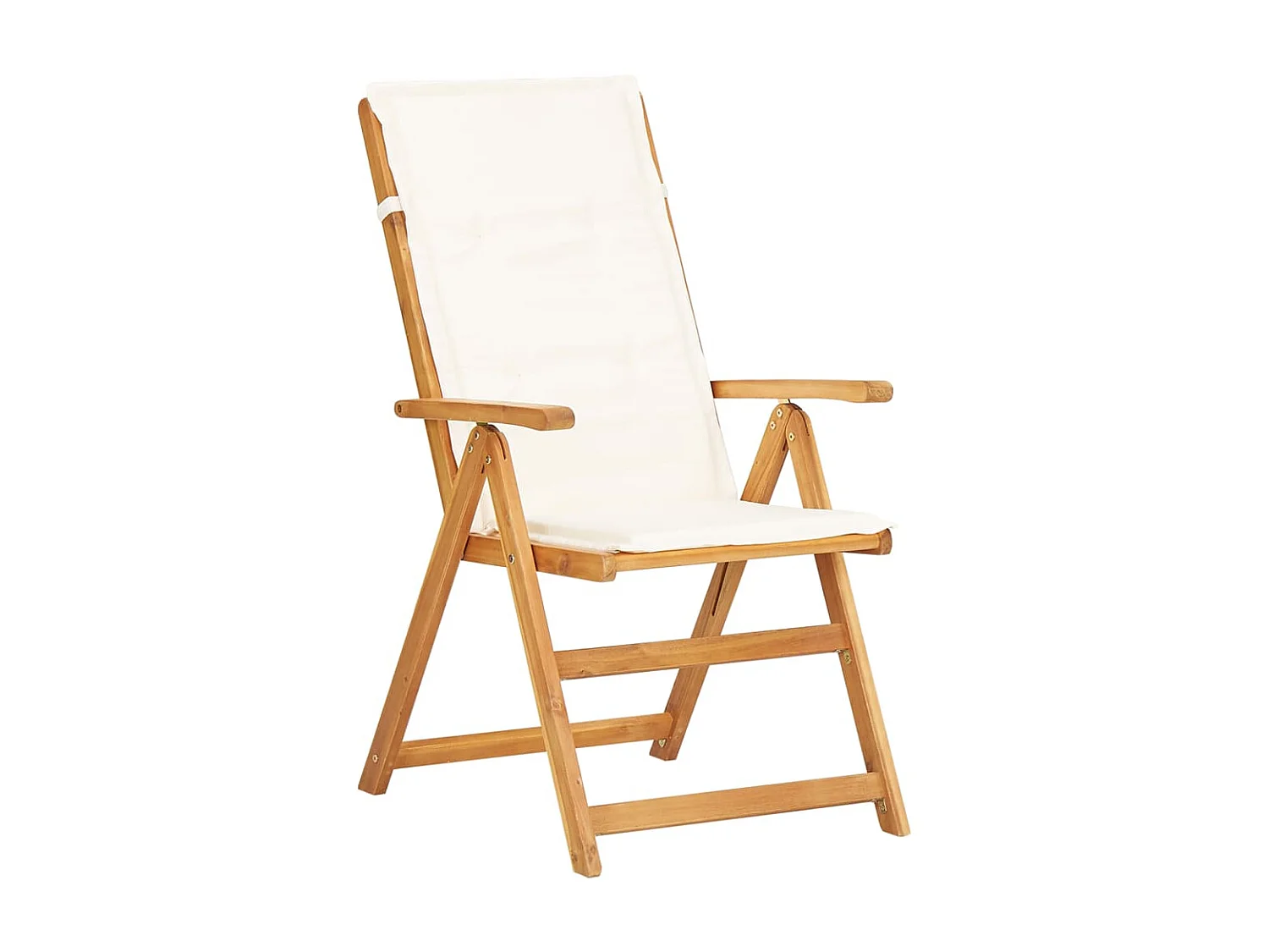 Chaises inclinables de jardin 2 pcs Marron Bois solide d'acacia SEF80243