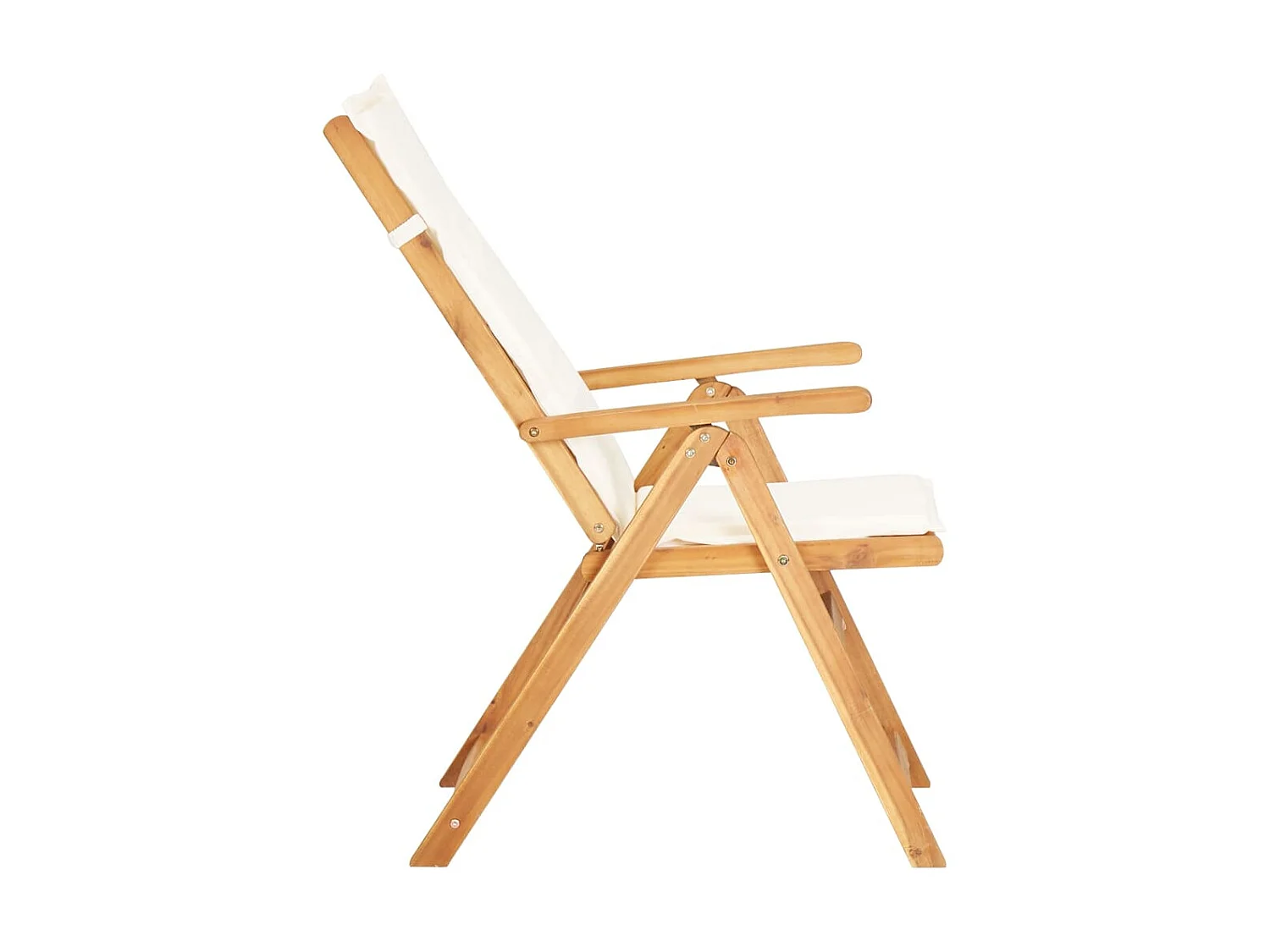 Chaises inclinables de jardin 2 pcs Marron Bois solide d'acacia SEF80243