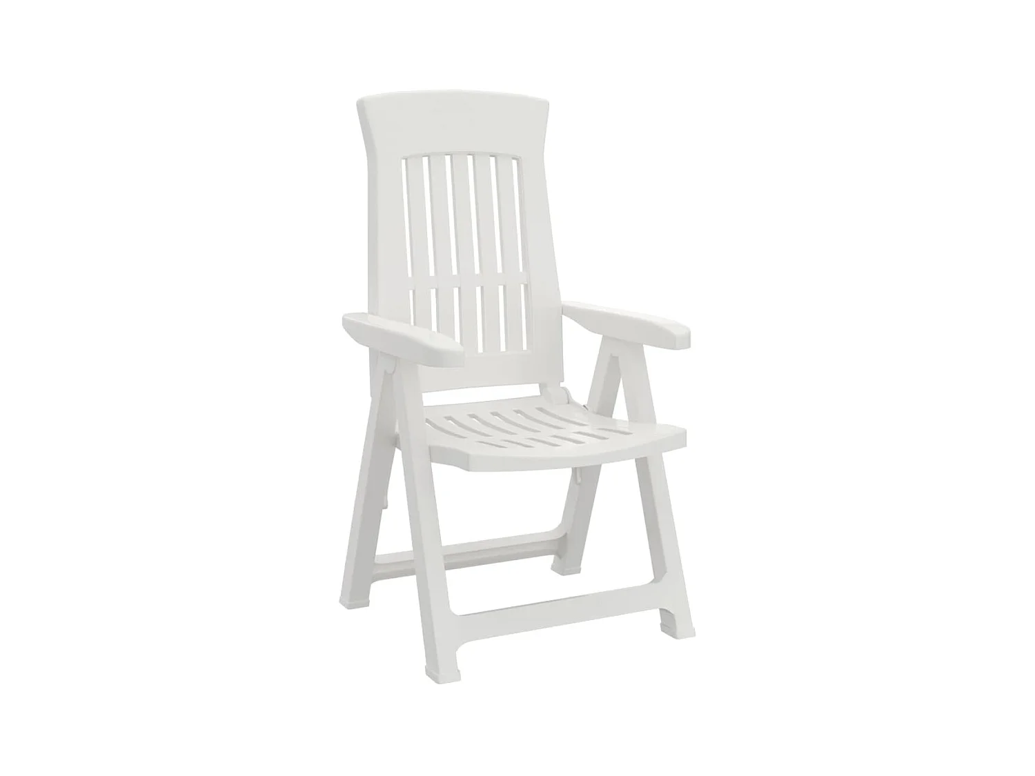 Chaises inclinables de jardin 2 pcs blanc PP SEF26368