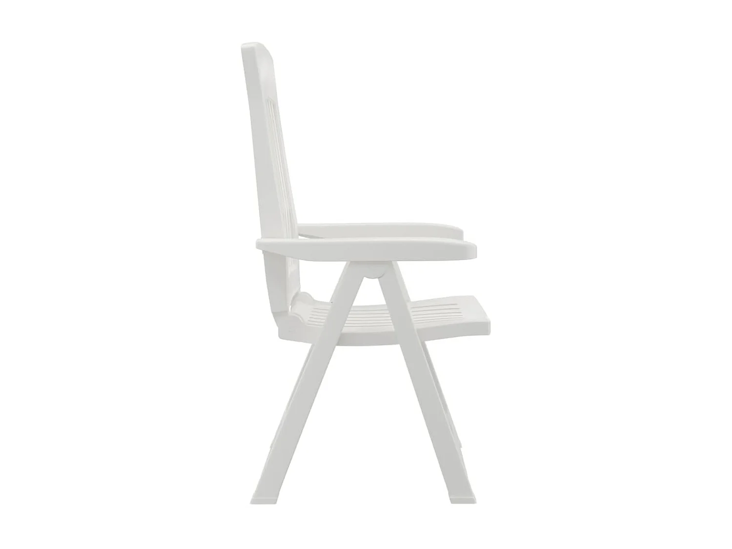 Chaises inclinables de jardin 2 pcs blanc PP SEF26368