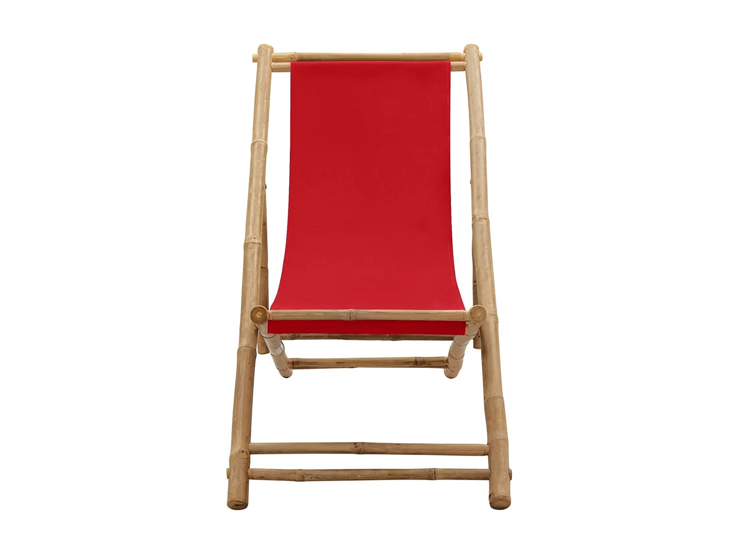 Chaise de jardin Bambou et toile Rouge SEF56030