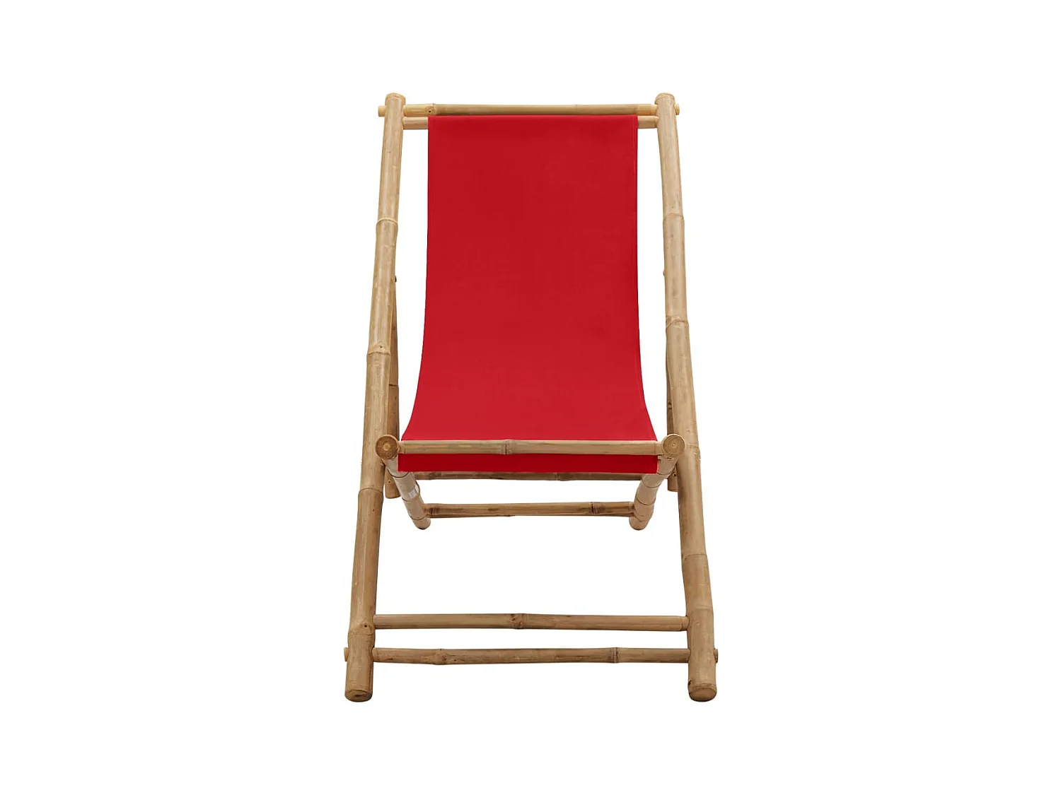 Chaise de jardin Bambou et toile Rouge SEF56030