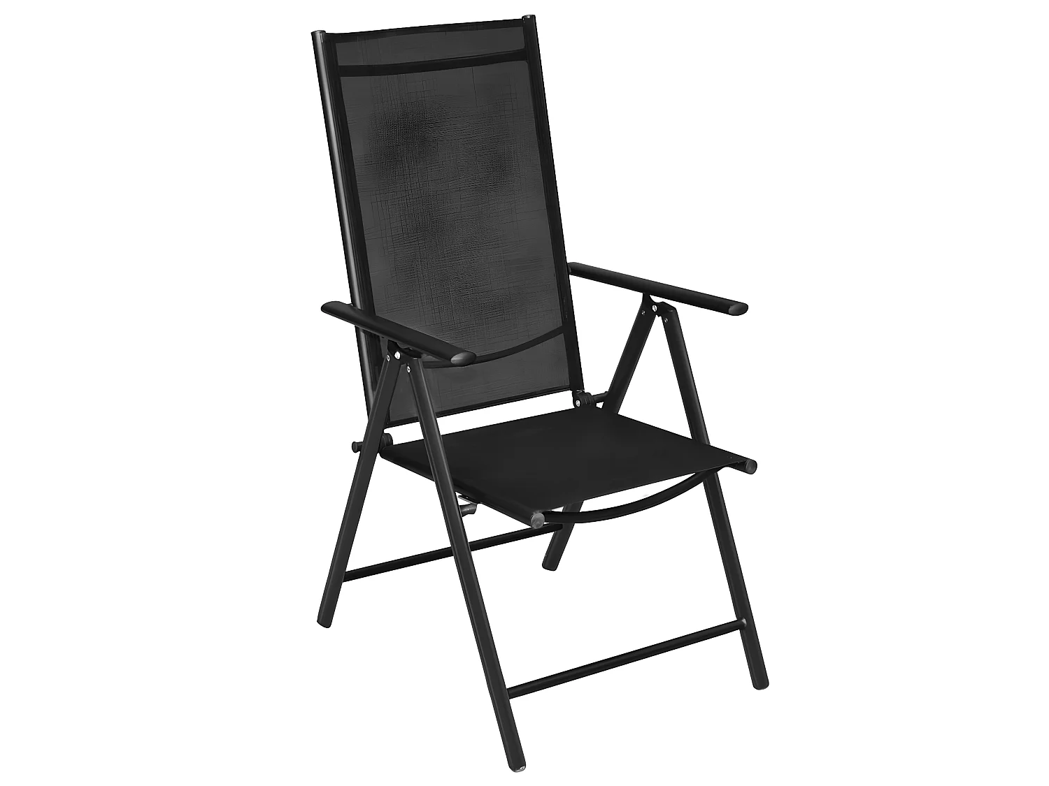 Chaises pliables de jardin 4 pcs Aluminium et textilène Noir SEF53197