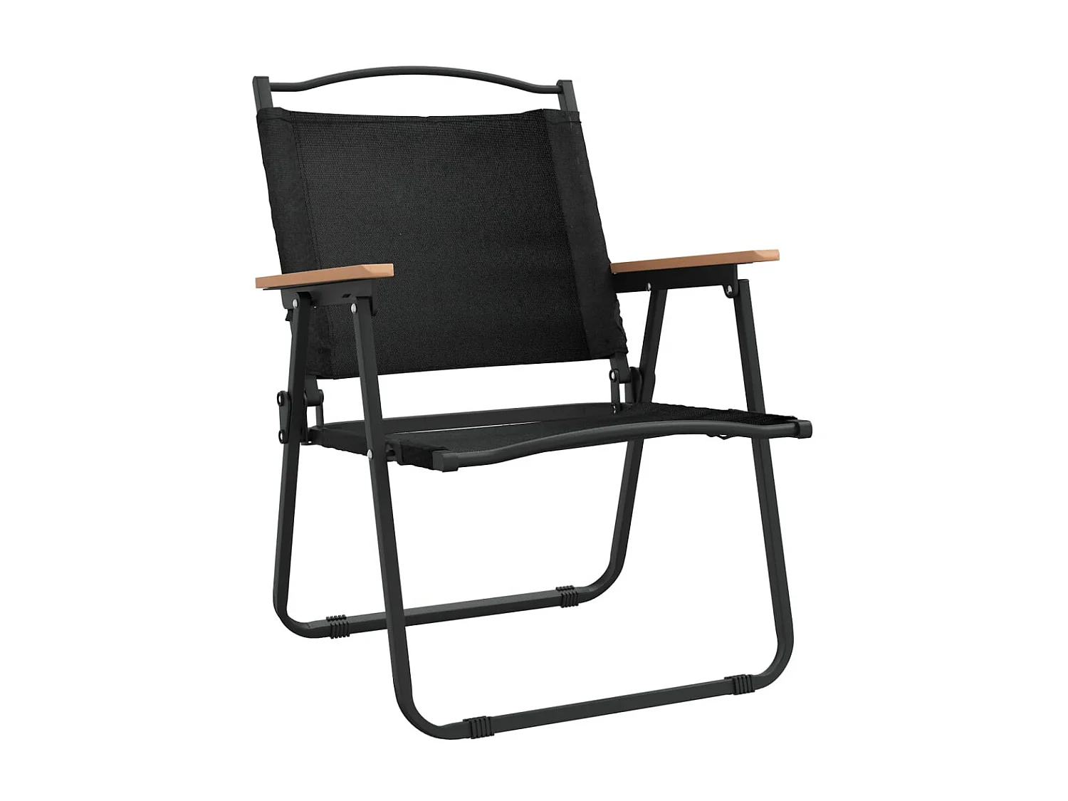 Sillas de camping 2 uds tela Oxford negro 54x55x78 cm ES34184