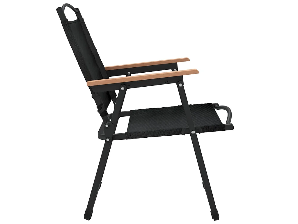 Sillas de camping 2 uds tela Oxford negro 54x55x78 cm ES34184