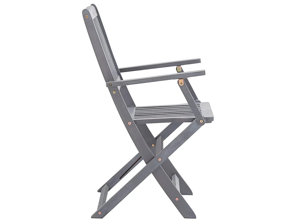 Chaises pliables d'extérieur 4 pcs Bois d'acacia solide SEF39791