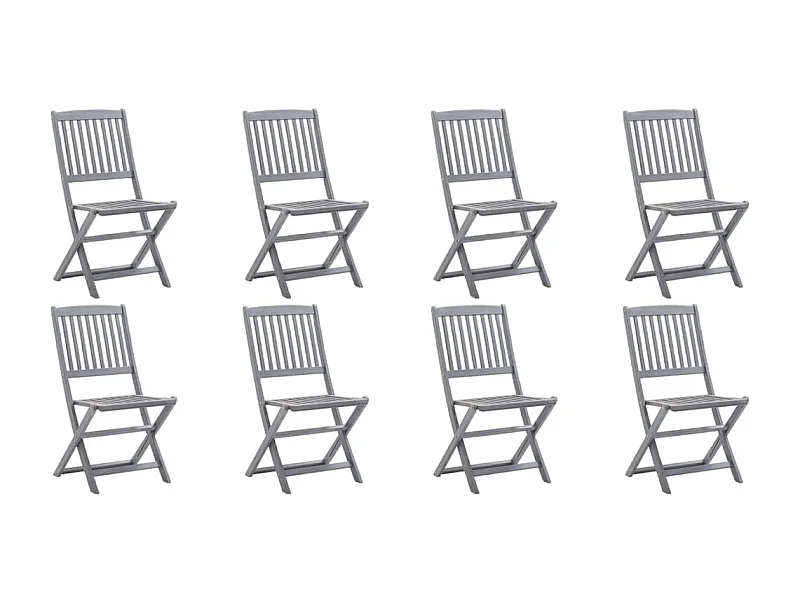 Klappbare Gartenstühle 8 Stk.| Outdoor-Stuhl Massivholz Akazie -gkd83963