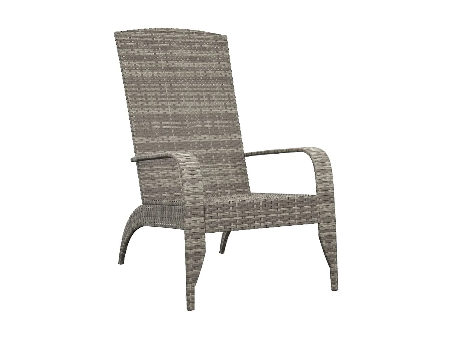 Chaise de jardin Adirondack Gris Résine tressée SEF92561
