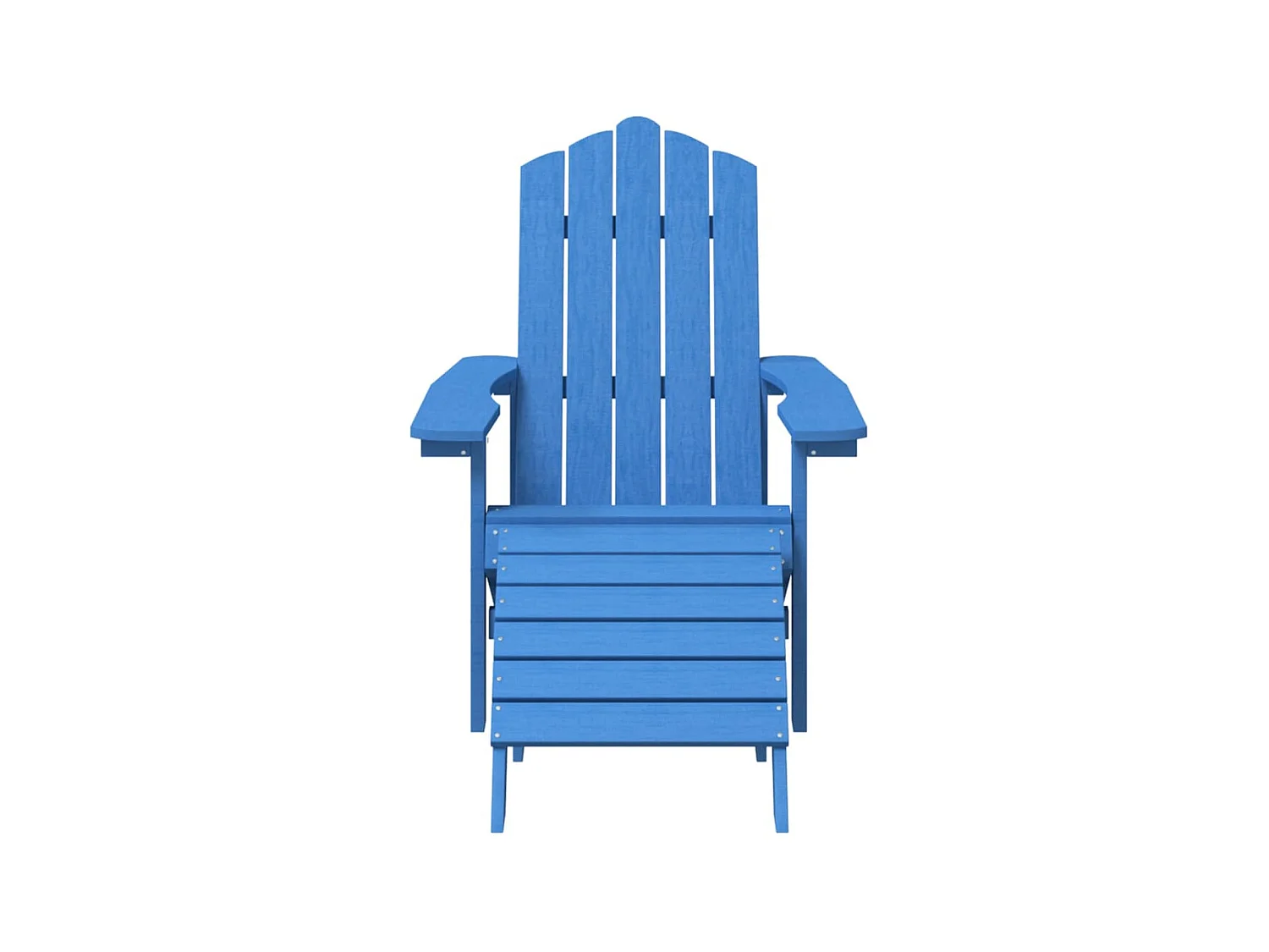 Chaises de jardin Adirondack 2 pcs avec repose-pieds PEHD Bleu SEF79308