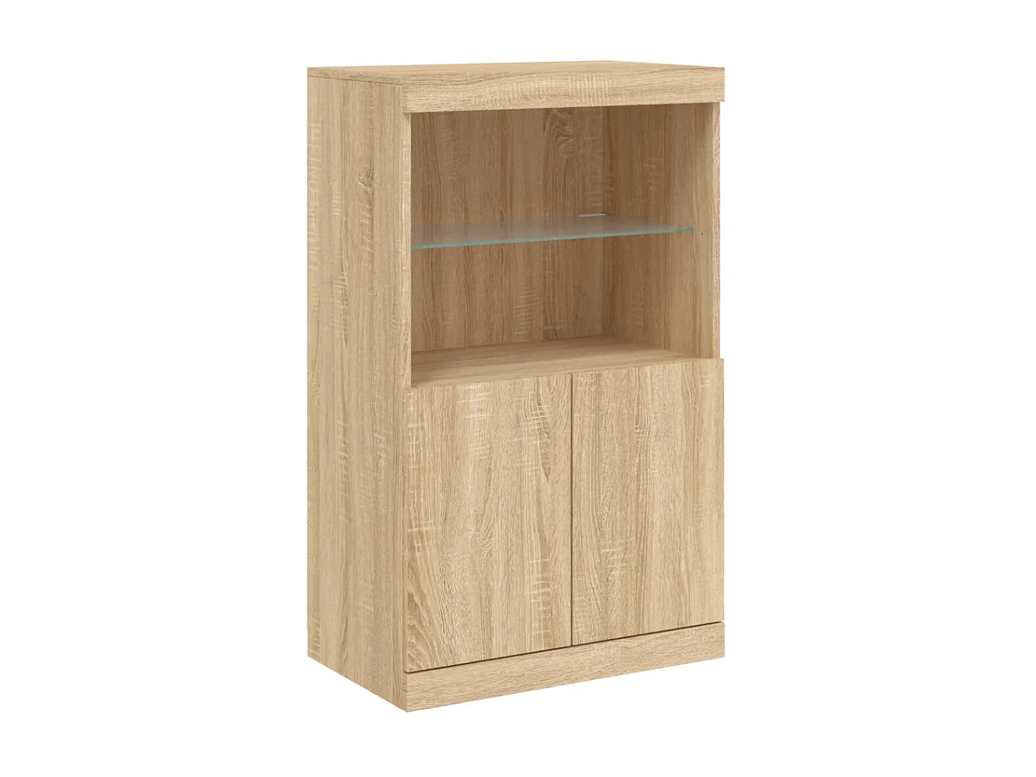 Sideboard mit LED-Leuchten Anrichte Sonoma-Eiche 60,5x37x100 cm -RM47199