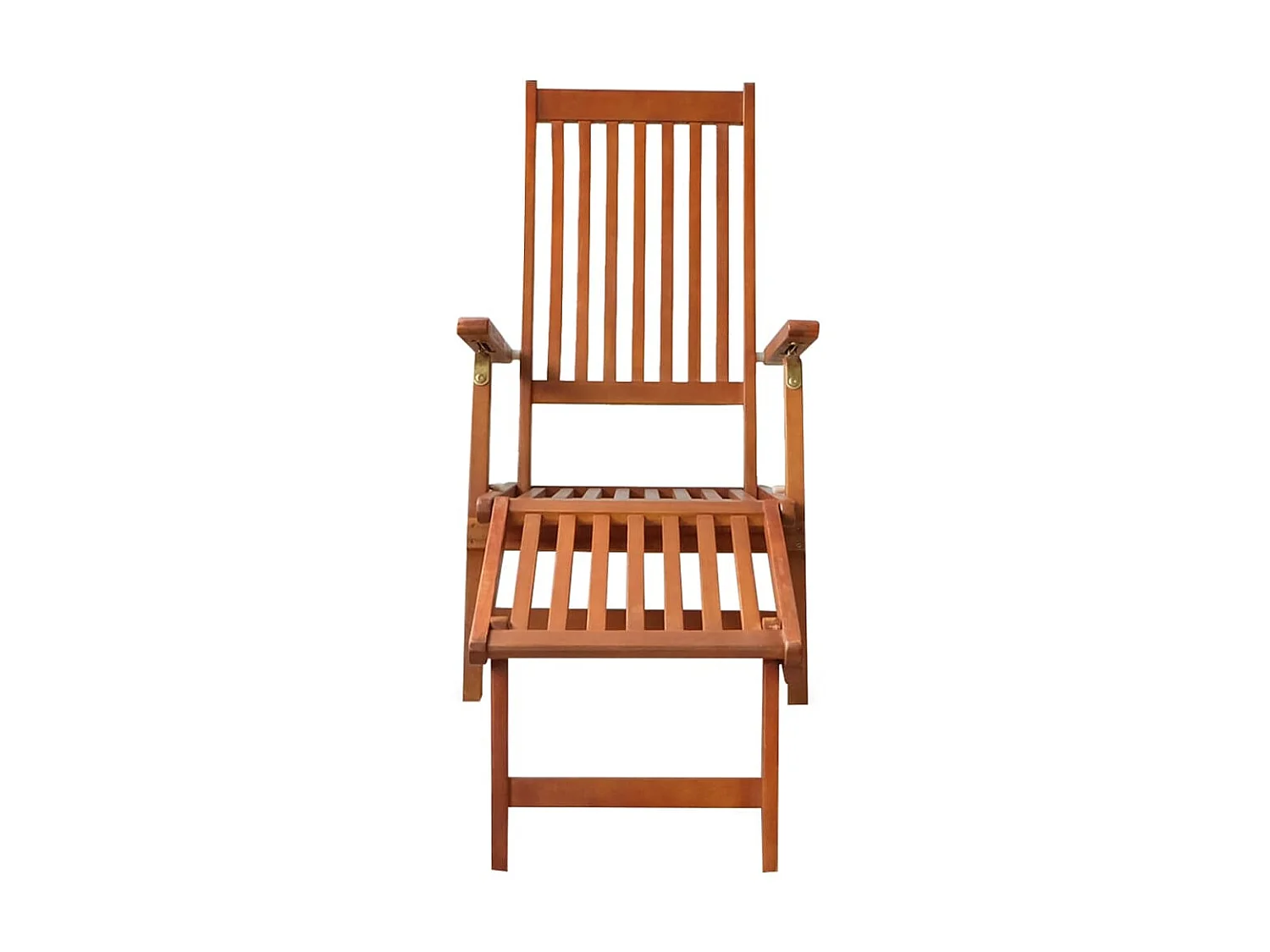 Chaise de terrasse avec repose-pied et coussin Acacia solide SEF97983