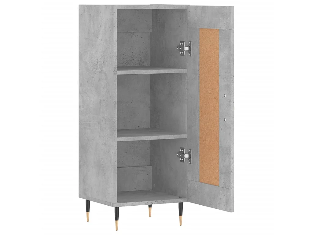 Sideboard Lowboard - Betongrau 34,5x34x90 cm Holzwerkstoff -RM13235