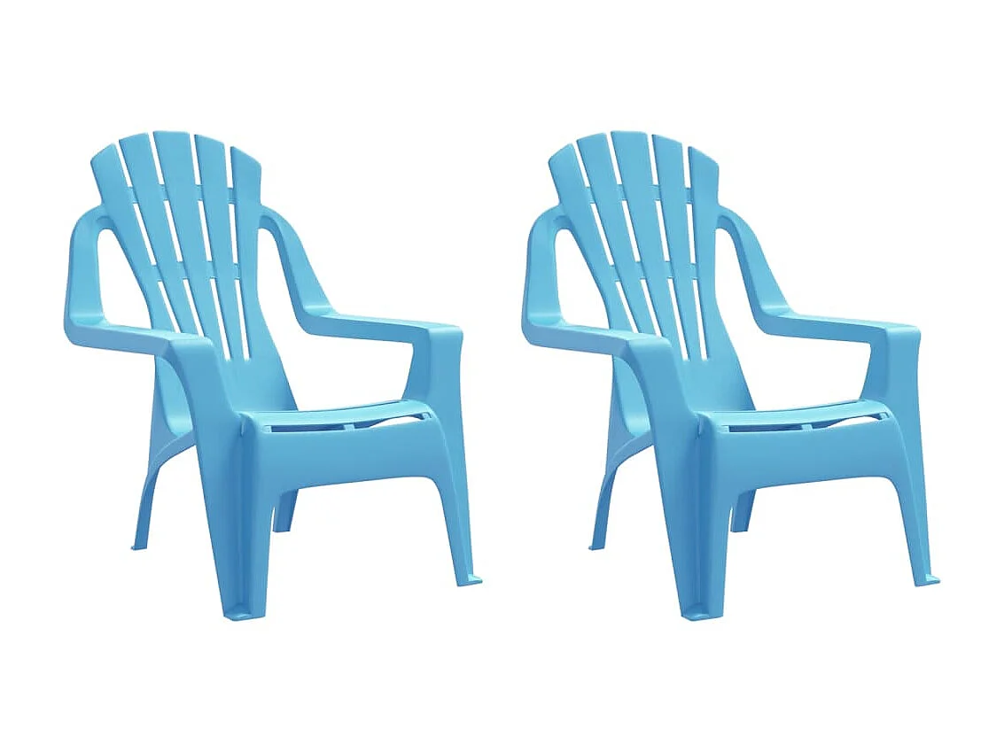Chaises de jardin pour enfants lot de 2 bleu 37x34x44 cm PP SEF77962