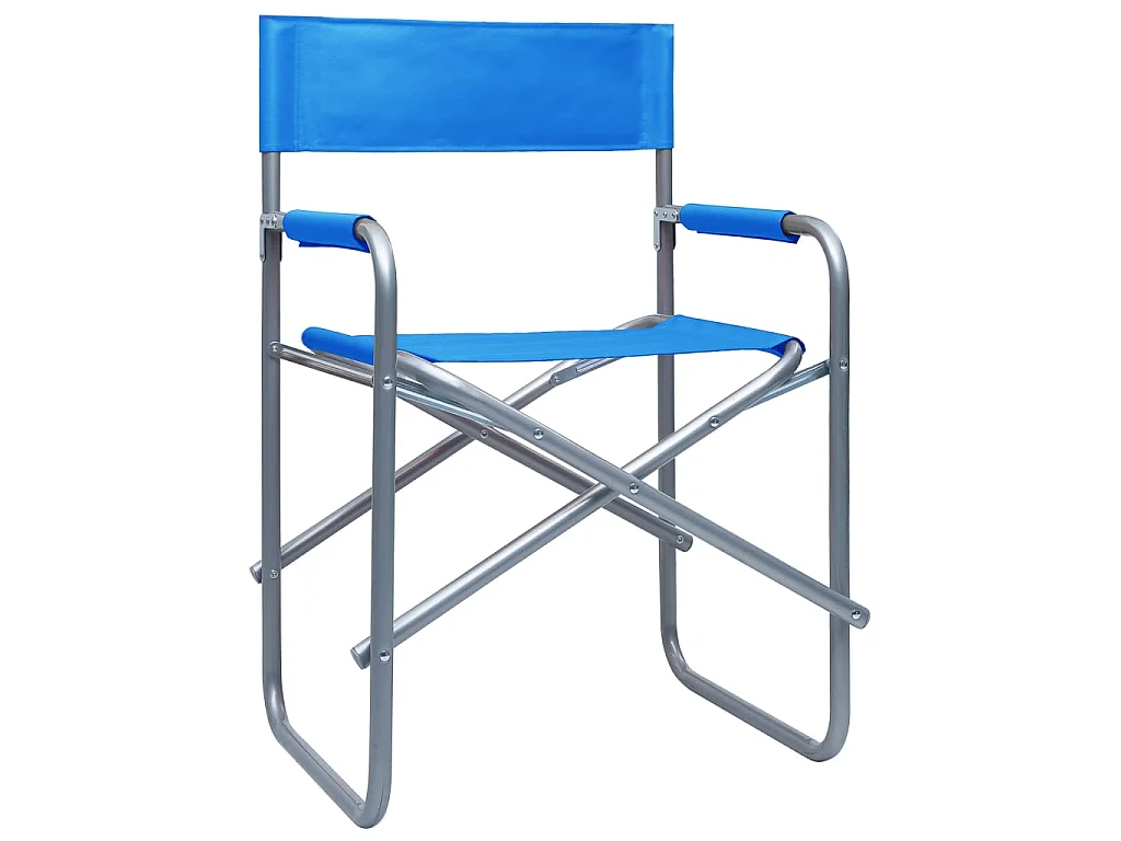 Chaises de metteur en scène 2 pcs Acier Bleu SEF83868