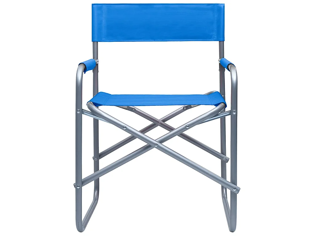 Chaises de metteur en scène 2 pcs Acier Bleu SEF83868
