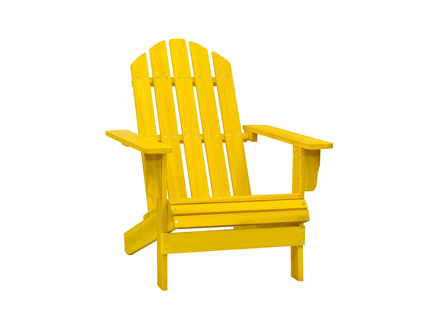 Chaise de jardin Adirondack Bois de sapin massif Jaune SEF40441