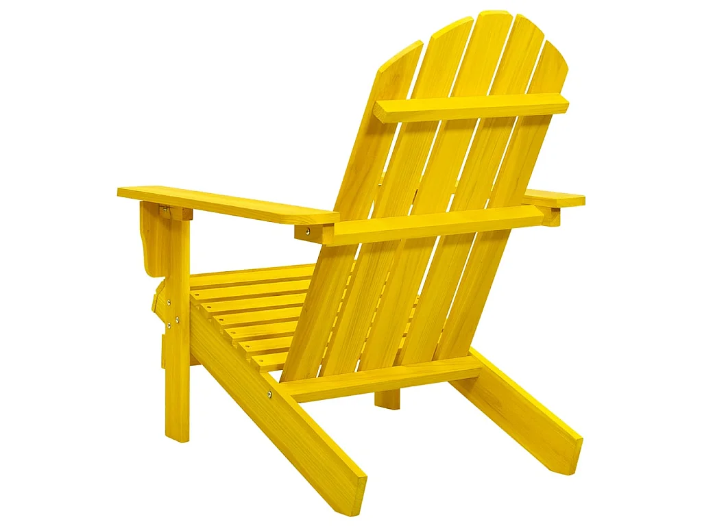 Tuinstoel Adirondack massief vurenhout geel NL12034