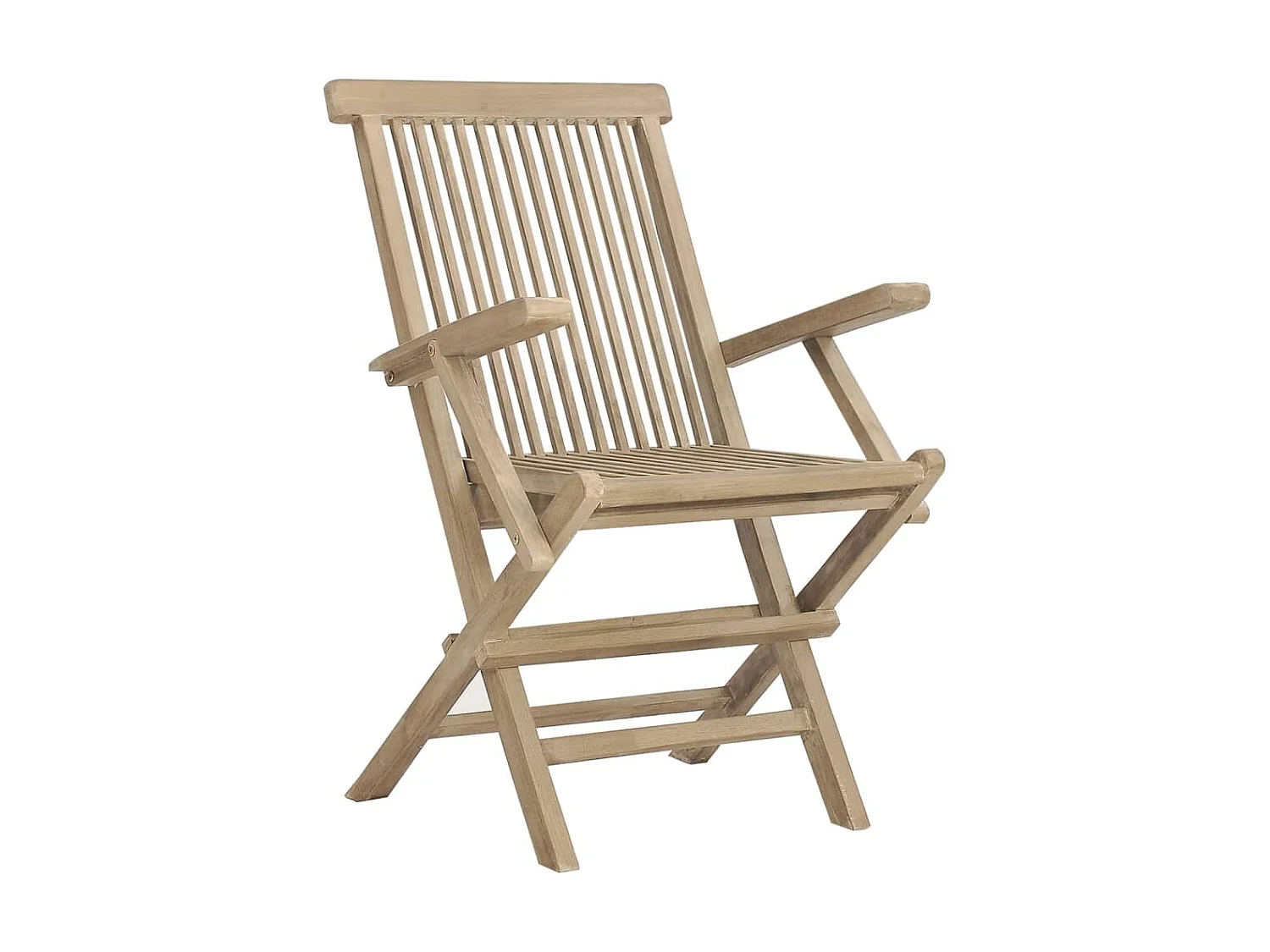 Tuinstoelen inklapbaar 2 st 56x61x89 cm massief teakhout grijs NL84252