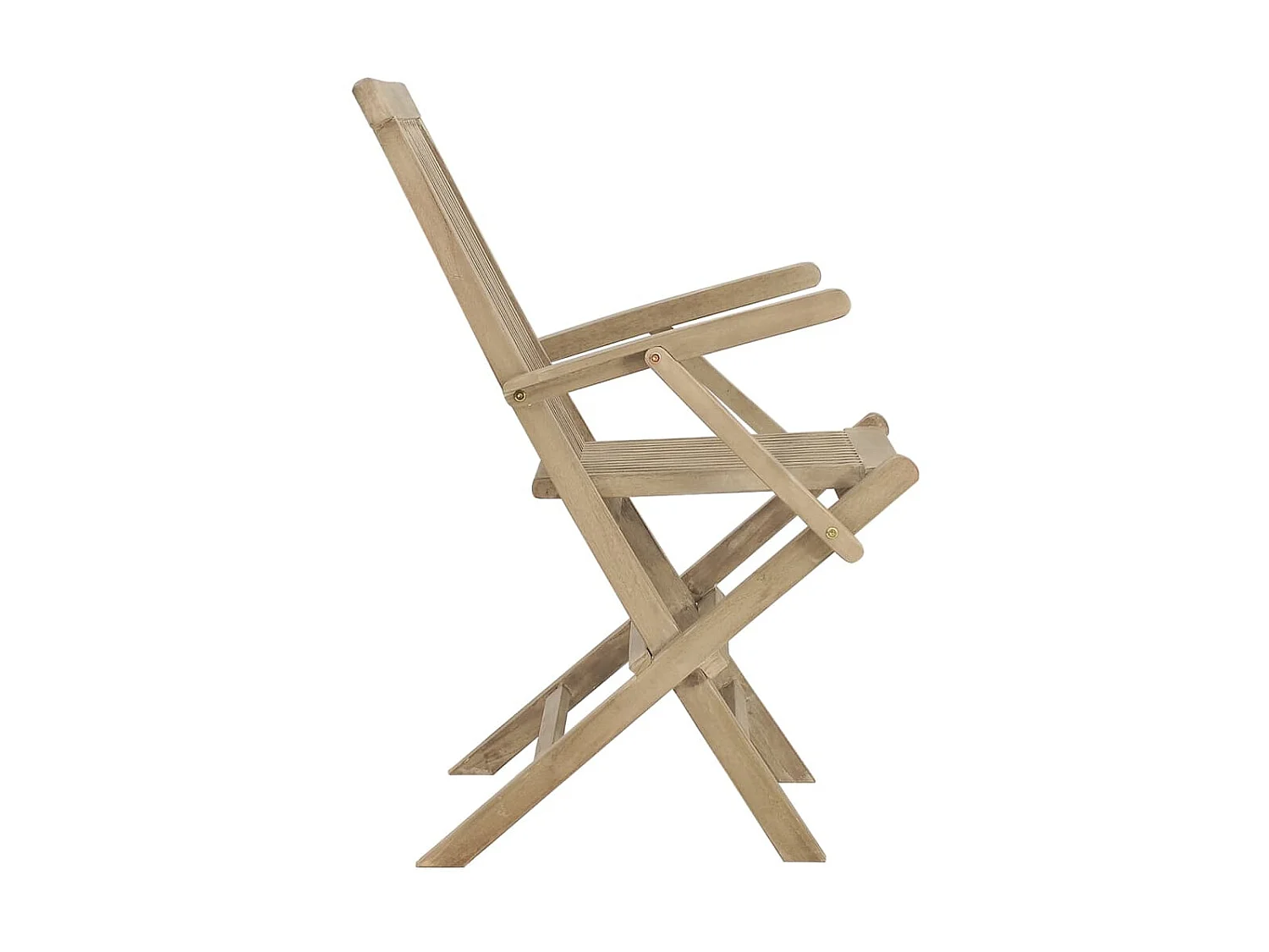 Tuinstoelen inklapbaar 2 st 56x61x89 cm massief teakhout grijs NL84252