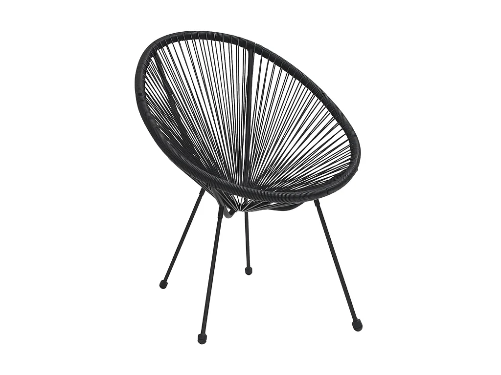 Sillas de jardín Moon 2 unidades ratán negro ES88239