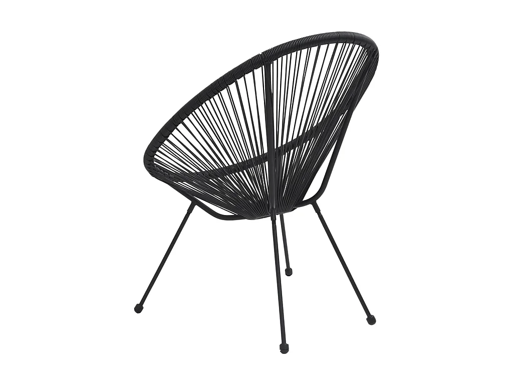 Sillas de jardín Moon 2 unidades ratán negro ES88239