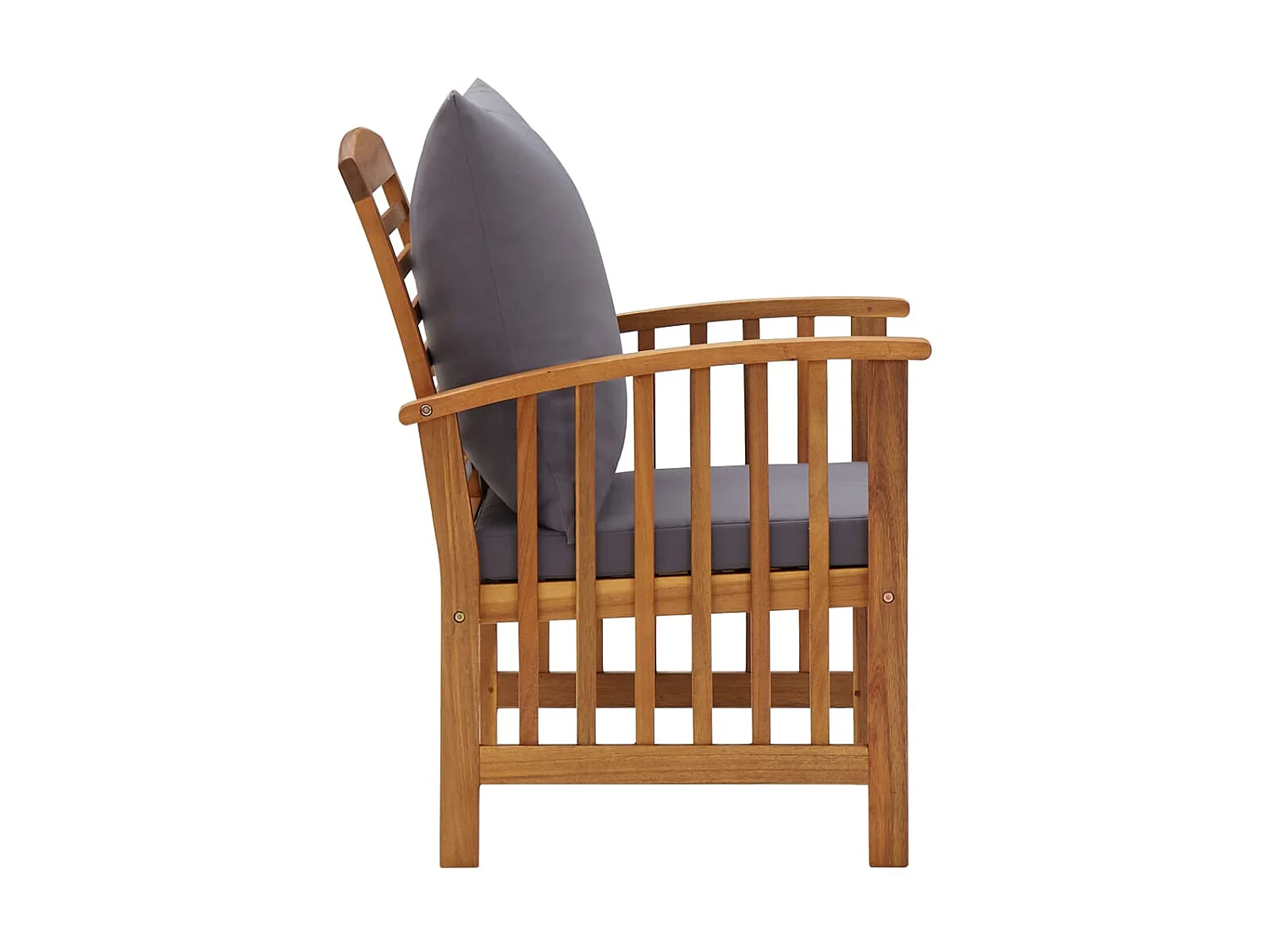 Chaises de jardin avec coussins 2 pcs Bois d'acacia massif SEF78273