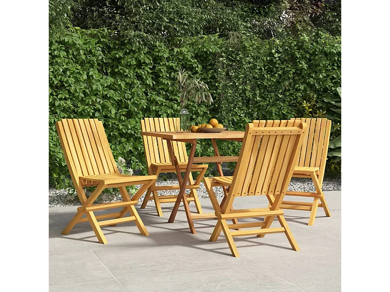 Chaises de jardin pliantes 4 pcs 47x47x89 cm bois massif teck SEF10892