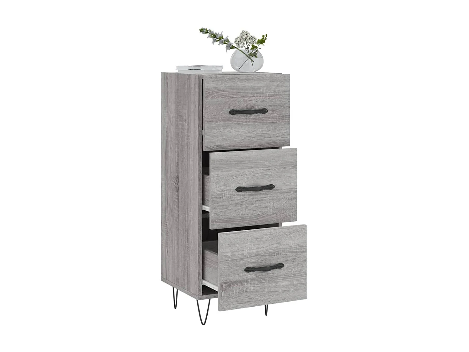 Sideboard Grau Sonoma - Lowboard 34,5x34x90 cm Holzwerkstoff -RM60167