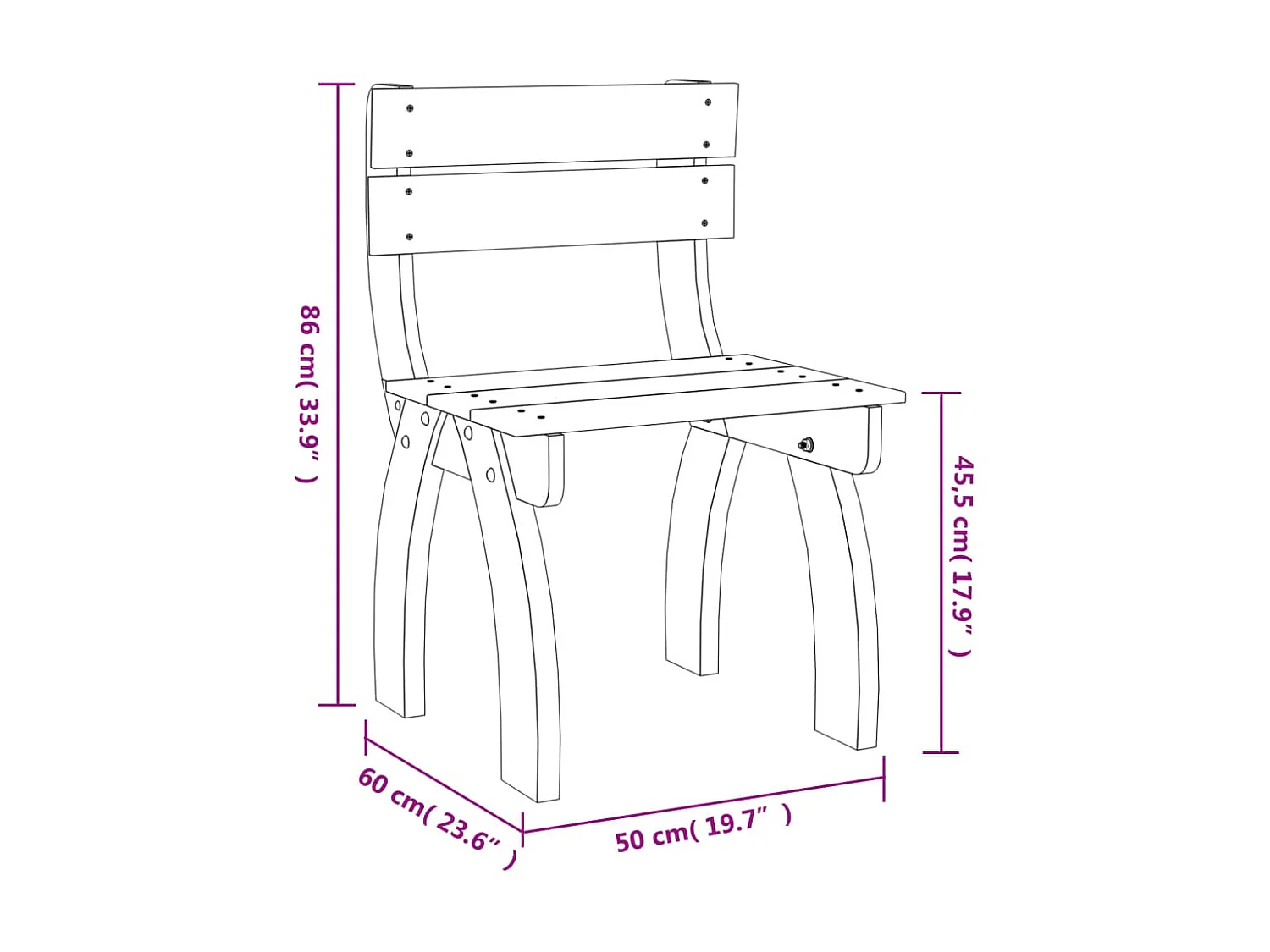 Chaise de jardin Bois de pin imprégné SEF26844