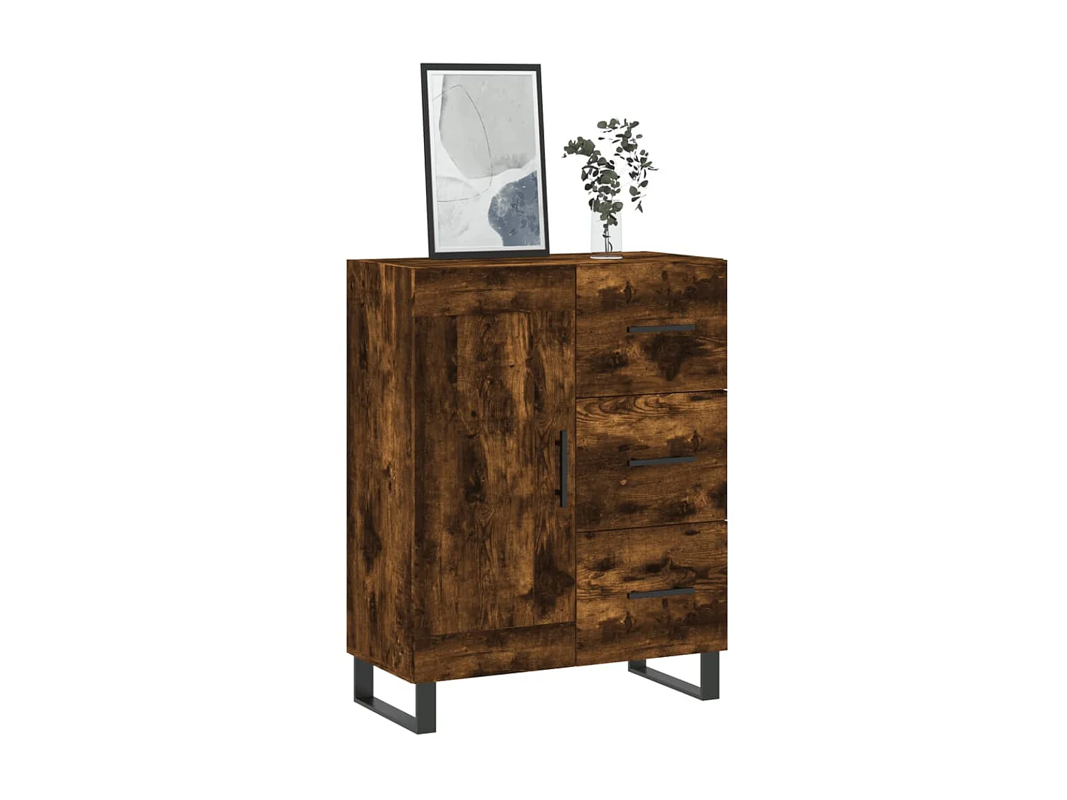 Sideboard Anrichte Räuchereiche 69,5x34x90 cm Holzwerkstoff -RM36871