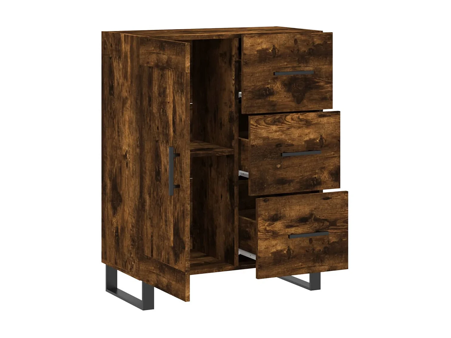 Sideboard Anrichte Räuchereiche 69,5x34x90 cm Holzwerkstoff -RM36871