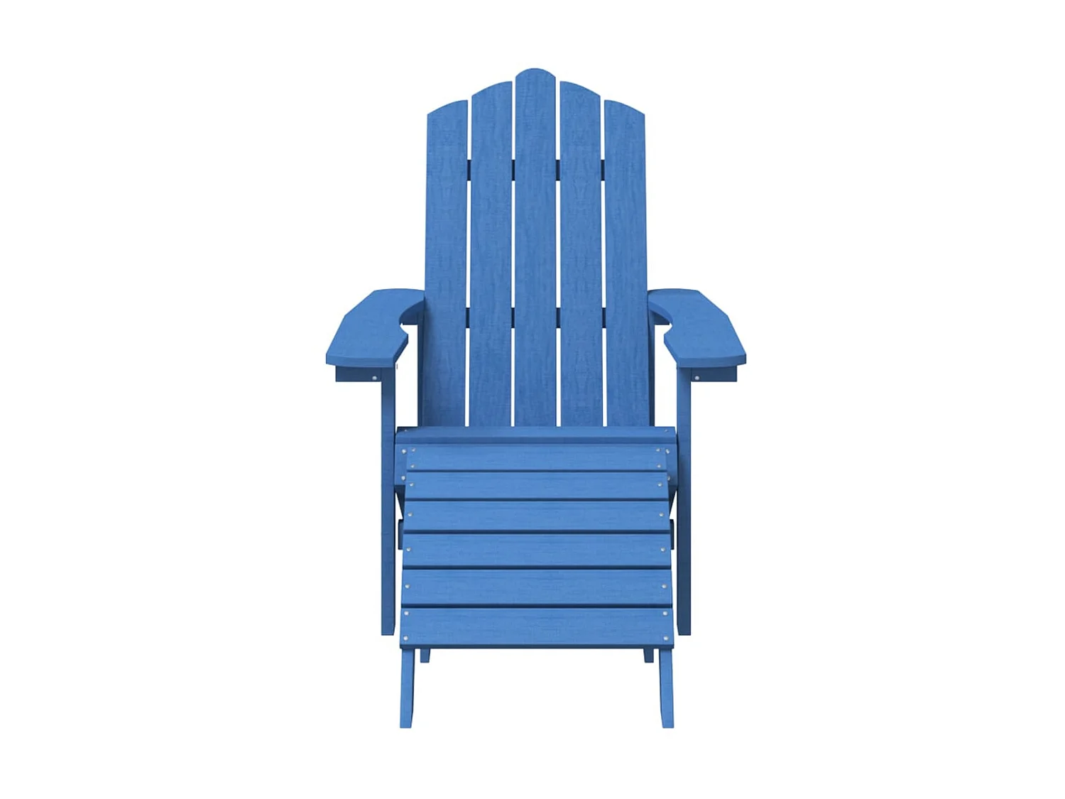 Chaise de jardin Adirondack repose-pied table PEHD Bleu aqua SEF24721